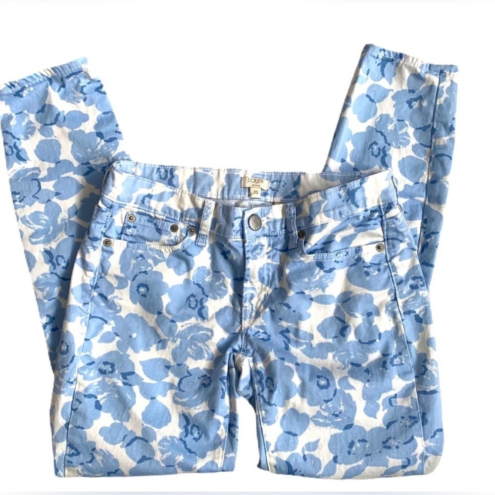 J.Crew Floral Blue Women's Jeans size 25 - Picture 3 of 4